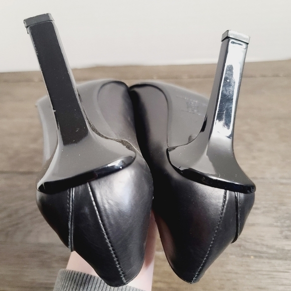 Enrico Gibellieri Black Cut Out Leather High Heels Made in Italy sz 37 - Picture 7 of 12